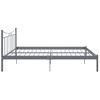 Estructura De Cama De Metal Gris 200x200 Cm