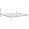 Estructura De Cama De Metal Blanca 200x200 Cm