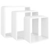 Estantes Cubo De Pared 3 Unidades Mdf Blanco