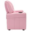 Sillón Reclinable Para Niños Cuero Sintético Rosa