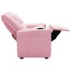 Sillón Reclinable Para Niños Cuero Sintético Rosa