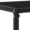 Mesa Consola Vidrio Templado Negro 80x35x75 Cm