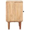 Mesita De Noche De Madera Maciza De Acacia 40x30x50 Cm Beige