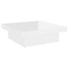 Mesa De Centro Madera Contrachapada Blanco Brillante 90x90x28cm