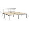 Estructura De Cama De Metal Gris 200x200 Cm