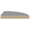 Estantes Flotantes De Esquina 4 Uds Mdf Gris 35x35x3,8 Cm