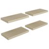 Estantes Flotantes De Pared 4 Uds Negro Mdf 50x23x3,8 Cm Marrón