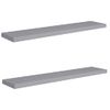 Estantes Flotantes De Pared 2 Uds Mdf Gris 120x23,5x3,8 Cm