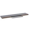 Estante Flotante De Pared Mdf Gris 120x23,5x3,8 Cm