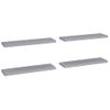 Estantes Flotantes De Pared 4 Uds Mdf Gris 90x23,5x3,8 Cm