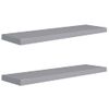 Estantes Flotantes De Pared 2 Uds Mdf Gris 90x23,5x3,8 Cm