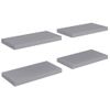 Estantes Flotantes De Pared 4 Uds Mdf Gris 50x23x3,8 Cm