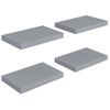 Estantes Flotantes De Pared 4 Uds Gris Mdf 40x23x3,8 Cm