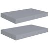 Estantes Flotantes De Pared 2 Uds Mdf Gris 40x23x3,8 Cm