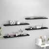 Estantes Flotantes De Pared 4 Uds Mdf Negro 120x23,5x3,8cm