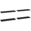 Estantes Flotantes De Pared 4 Uds Mdf Negro 90x23,5x3,8 Cm