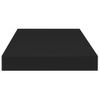 Estantes Flotantes De Pared 4 Uds Negro Mdf 50x23x3,8 Cm