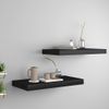 Estantes Flotantes De Pared 2 Uds Mdf Negro 50x23x3,8 Cm