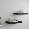 Estantes Flotantes De Pared 2 Uds Mdf Negro 40x23x3,8 Cm