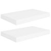 Estantes Flotantes De Pared 2 Uds Mdf Blanco 40x23x3,8 Cm