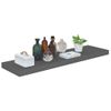 Estantes Flotantes Pared 4 Uds Mdf Gris Brillo 90x23,5x3,8 Cm