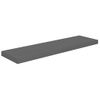 Estantes Flotantes Pared 4 Uds Mdf Gris Brillo 90x23,5x3,8 Cm