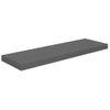 Estante Flotante De Pared 2 Uds Mdf Gris Brillo 80x23,5x3,8 Cm