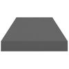 Estante Flotante De Pared Mdf Gris Brillo 60x23,5x3,8 Cm