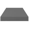 Estantes Flotantes De Pared 4 Uds Mdf Negro Brillo 50x23x3,8 Cm Gris