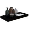 Estante Flotante De Pared 2 Uds Mdf Negro Brillo 50x23x3,8 Cm