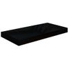 Estante Flotante De Pared Negro Brillante Mdf 50x23x3,8 Cm