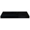 Estante Flotante De Pared Negro Brillante Mdf 50x23x3,8 Cm