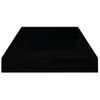 Estante Flotante De Pared Negro Brillante Mdf 50x23x3,8 Cm