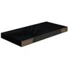 Estante Flotante De Pared Negro Brillante Mdf 50x23x3,8 Cm