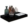 Estante Flotante De Pared Negro Brillante Mdf 40x23x3,8 Cm