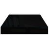 Estante Flotante De Pared Negro Brillante Mdf 40x23x3,8 Cm