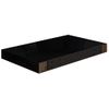 Estante Flotante De Pared Negro Brillante Mdf 40x23x3,8 Cm