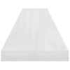 Estante Flotante Pared 4 Uds Mdf Blanco Brillo 120x23,5x3,8 Cm