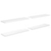 Estante Flotante De Pared 4 Uds Mdf Blanco Brillo 90x23,5x3,8cm