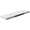 Estante Flotante De Pared Blanco Brillante Mdf 90x23,5x3,8 Cm