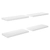 Estante Flotante De Pared 4 Uds Mdf Blanco Brillo 60x23,5x3,8cm