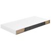 Estante Flotante De Pared Blanco Brillante Mdf 50x23x3,8 Cm