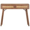 Mesa Consola De Madera Maciza De Mango 100x35x76 Cm Marrón