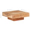 Mesa De Centro De Madera Maciza De Acacia 80x80x28 Cm Marrón