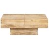 Mesa De Centro De Madera Maciza De Mango 80x80x28 Cm Marrón