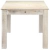 Mesa De Comedor De Madera Maciza De Mango Blanco 180x90x76 Cm