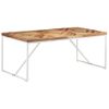 Mesa De Comedor De Madera Maciza De Acacia Y Mango 180x90x76 Cm Marrón