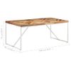 Mesa De Comedor De Madera Maciza De Acacia Y Mango 180x90x76 Cm Marrón