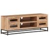 Mueble De Tv De Madera Maciza De Acacia 110x30x40 Cm Marrón