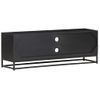 Mueble Para Tv De Madera Maciza De Mango 120x30x40 Cm Negro